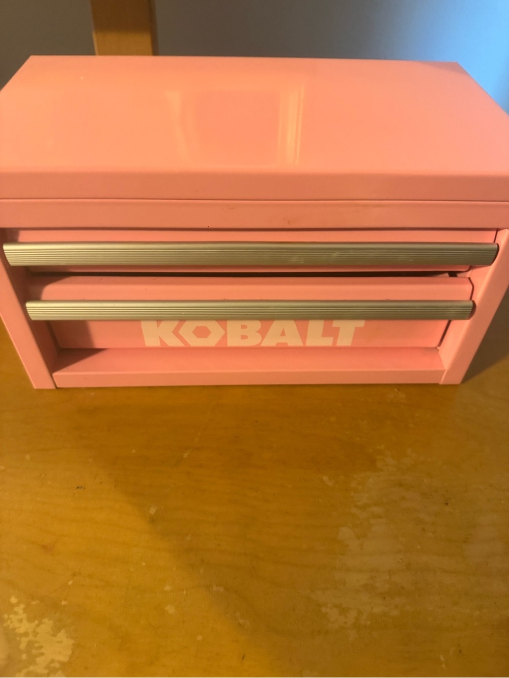 Kobalt Pink Metal Tool Chest - Compact Two-Drawer make up jewelry trending
